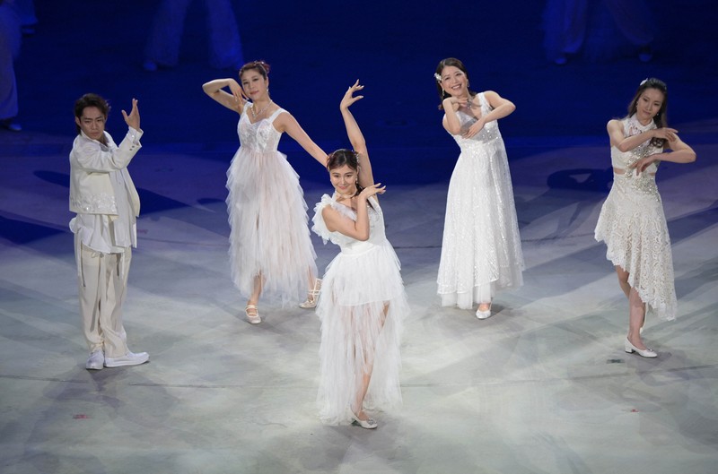 名古屋IGアリーナ開業式典 高橋大輔さん、村上佳菜子さんらが登場