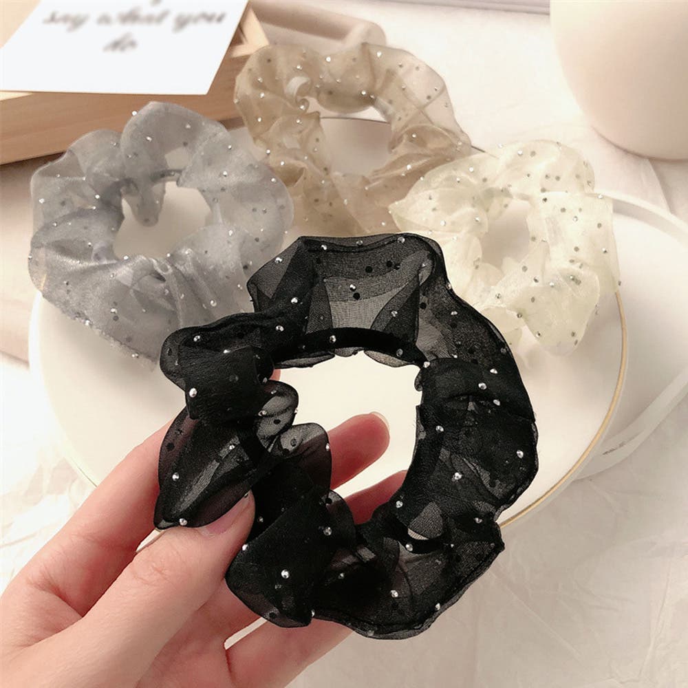 シュシュ キラキラ 韓国風 ヘアゴム[品番：II000010635