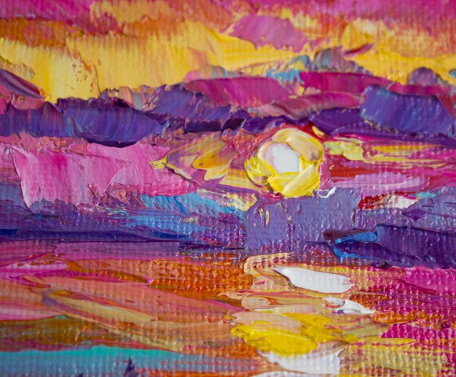 送料無料】ロシア 灯台オリジナルアート海景油絵カラフルなアート