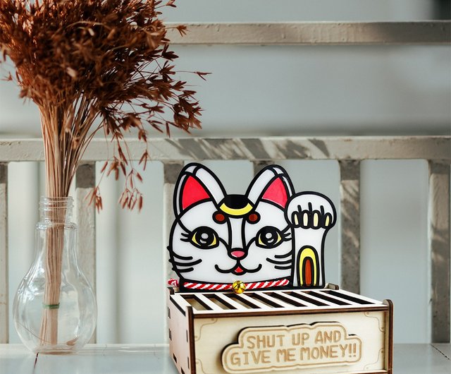 香港 特大招き猫貯金箱（猫）手描き カスタムメッセージ対応 開運貯金