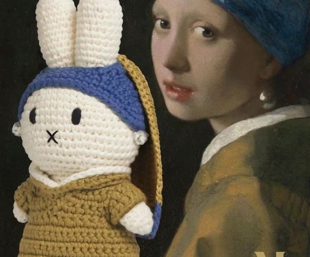 送料無料】台湾 Just Dutch (オランダ) | ミッフィー 編みぐるみ 真珠