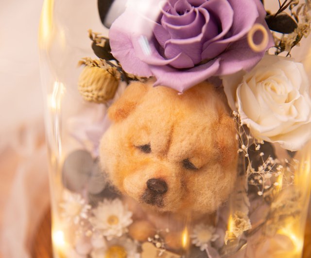 台湾 【限定】ペット製羊毛フェルト プリザーブドフラワー ドライ