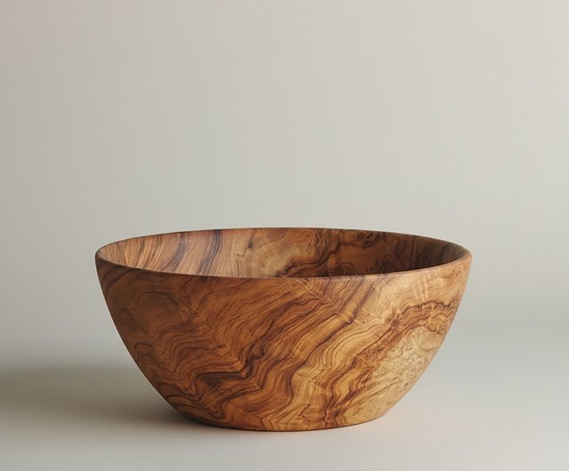 香港 オリーブウッド無垢材サラダボウル 大容量シェアボウル