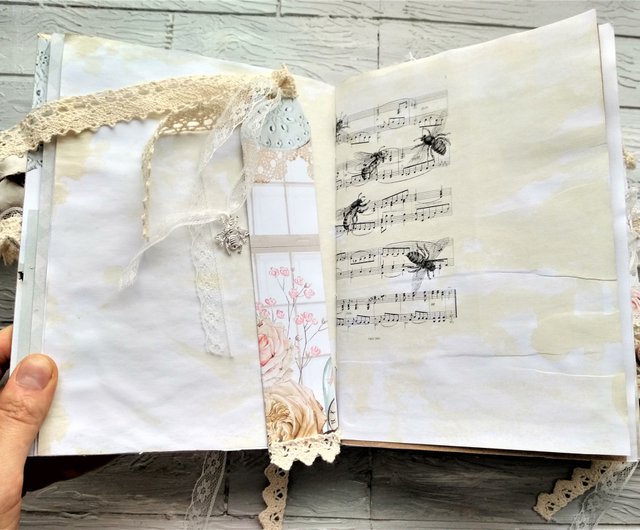 ベラルーシ 手作りジャンクジャーナル販売中 ローズジャンクブック