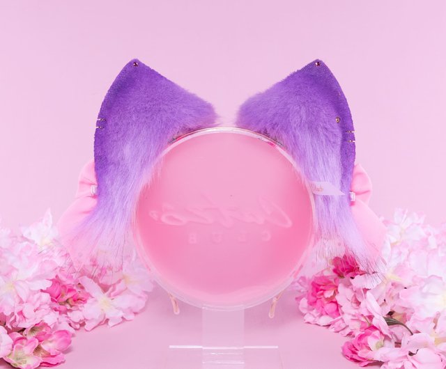 エストニア パープル＆ピンク チェシャ猫風カチューシャ フェイク