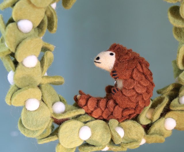 台湾 羊毛フェルトキーホルダー│センザンコウ/台湾保護動物