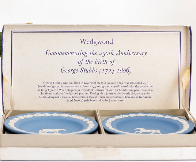 台湾 ウェッジウッド 250周年記念 陶器製 馬のプレート ペア 馬術