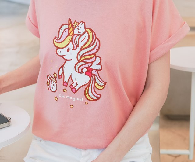 台湾 もちうさぎユニコーンTシャツ Mori Shu - Pinkoi