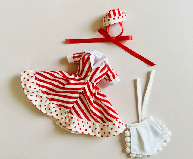 リカちゃん ブライス 服 ダイナーガール ワンピース H's made | エイチ