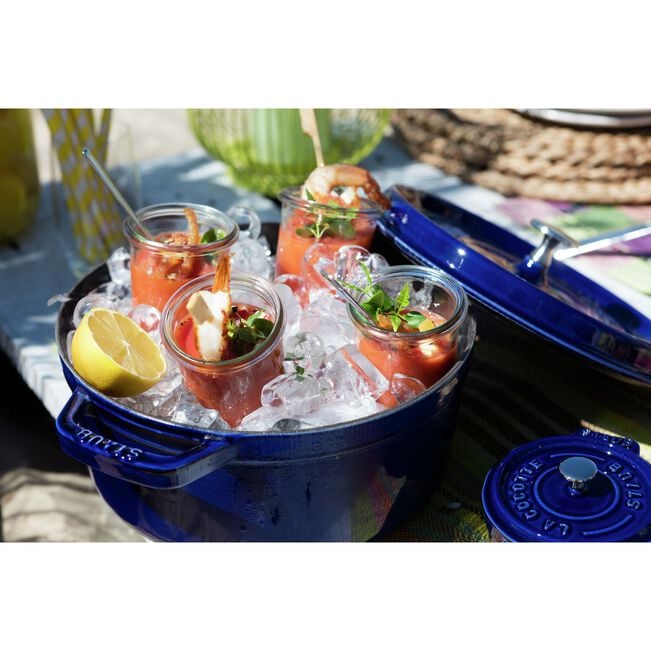 ストウブ 鋳物ホーロー鍋 ピコ・ココット 28 cm, ラウンド, グラン