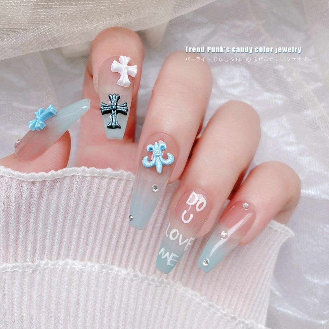 韓国ゆめかわ立体ネイルパーツMIX シュガークリスタル ① | パーツ