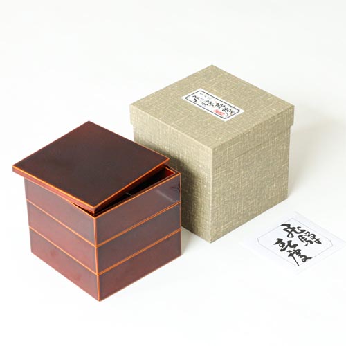 飛騨春慶 元田漆器 Genda 和角三段重 伝統工芸品 木製 お重箱 | MUKU工房