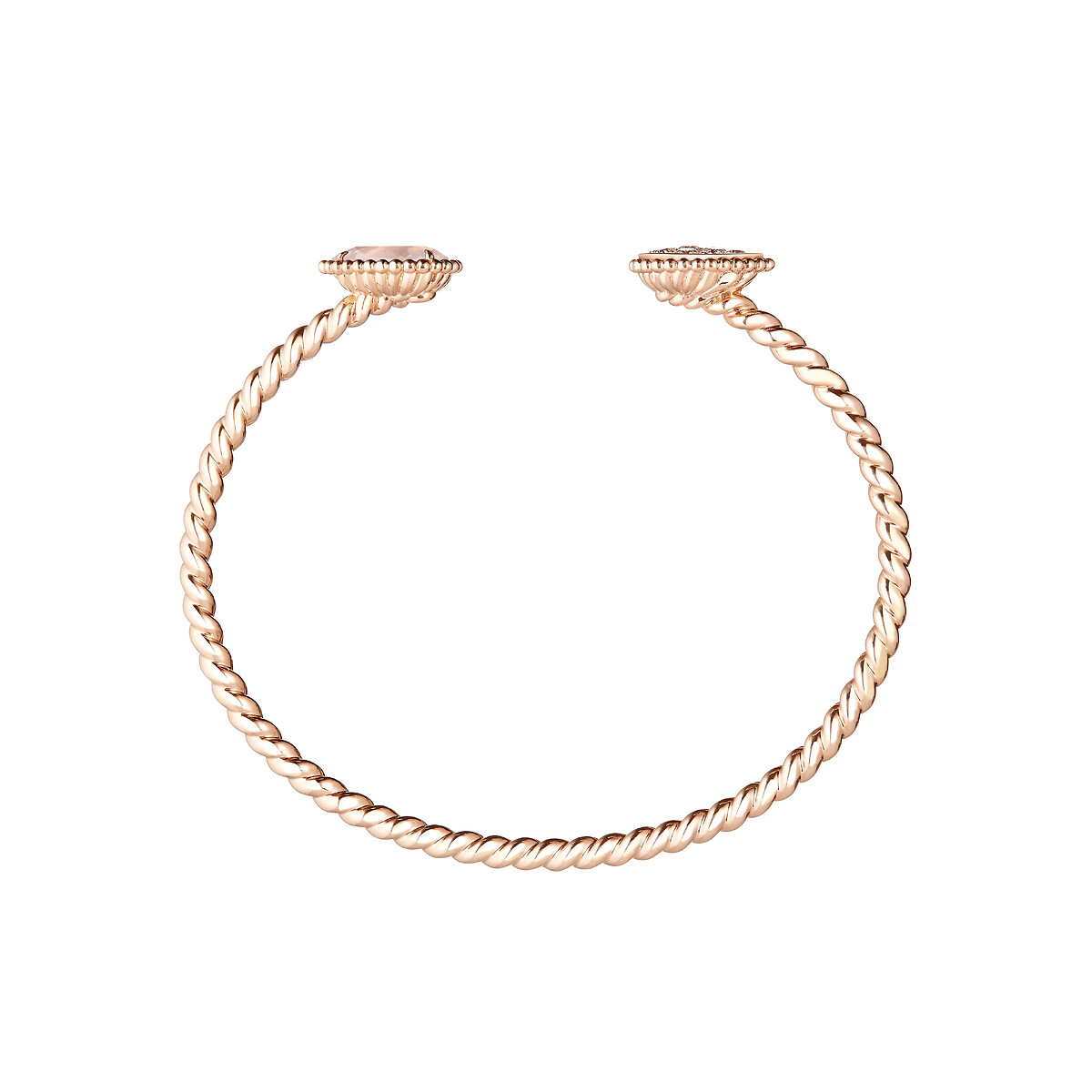 SERPENT BOHÈME PINK QUARTZ セルパンボエム ツインモチーフ バングル