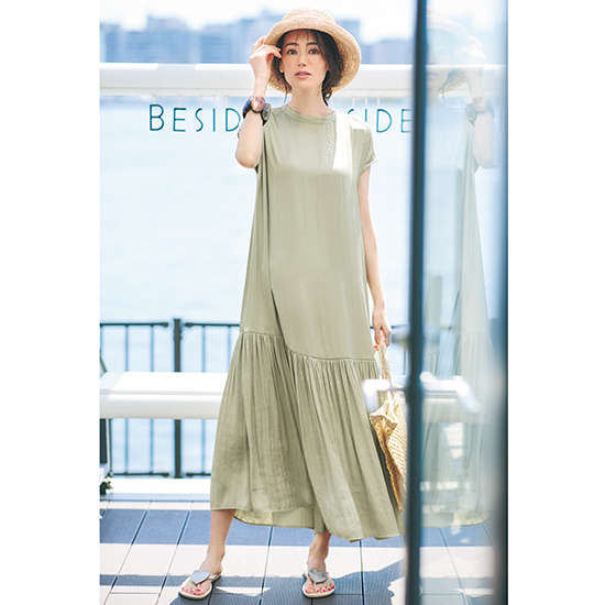 Chaos]サンドシルク調の2WAYドレープワンピース | KOBUNSHA SELECT