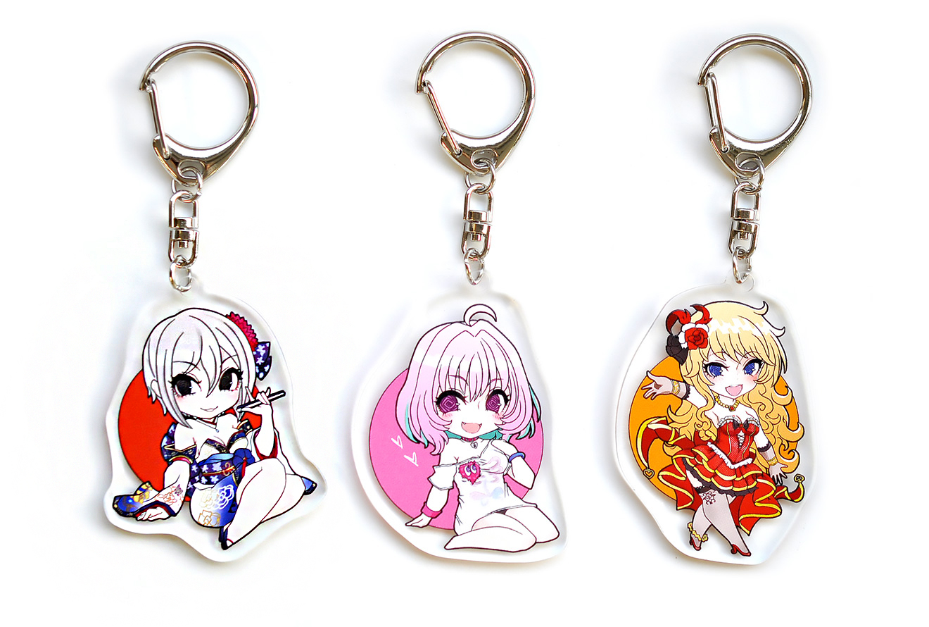 個性豊かなキャラクターのアクリルキーホルダー | 同人グッズ.jp