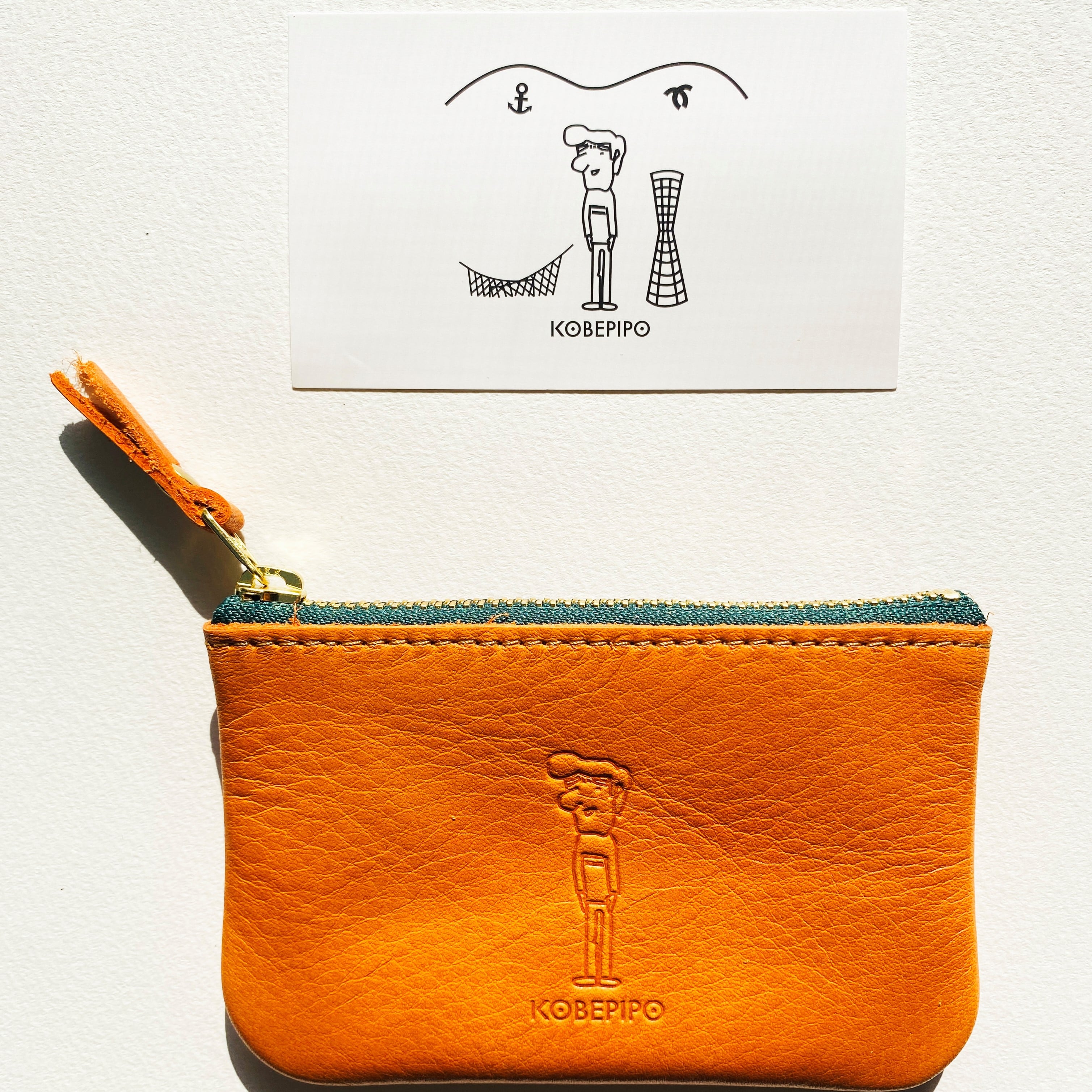 コベピポ（R）レザーポーチ（S）【国産牛革】 マスタード(マスタード