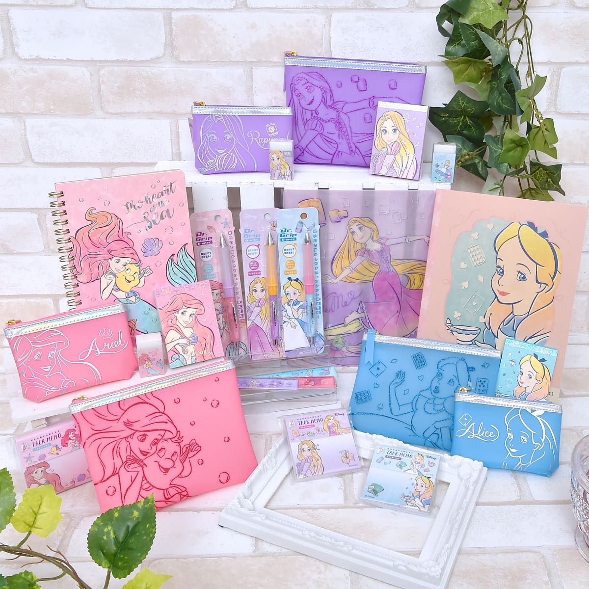 アリエル、ラプンツェル、アリスのグッズ！サンスター文具 ディズニー