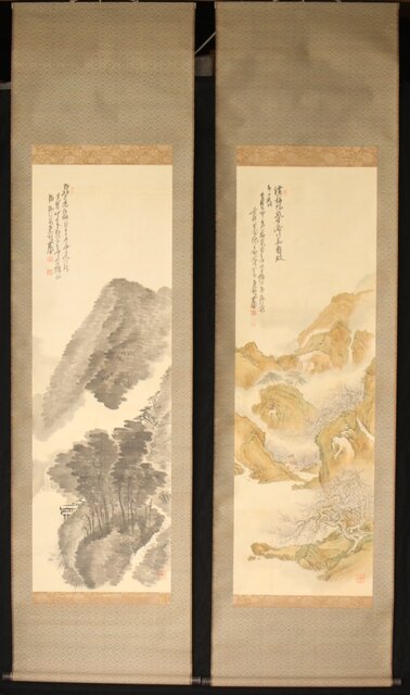 児玉果亭【山水春夏秋冬】四幅対 掛軸 Z395｜骨董店 のびる 古美術