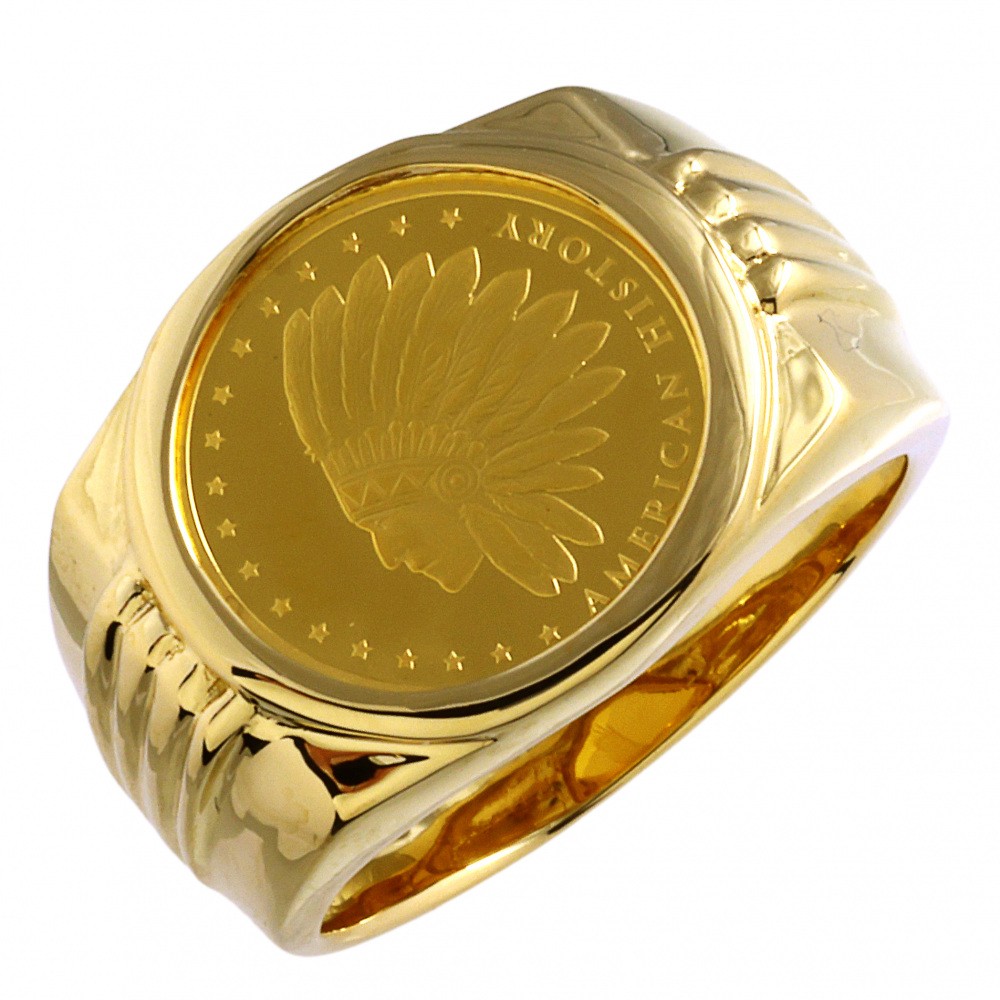 K24イエローゴールド K18イエローゴールド コイン リング J326077