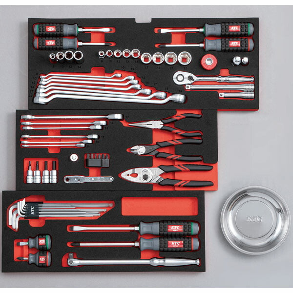 KTC 工具セット チェストタイプ 9.5sq 66点（レッド） SK3662XR