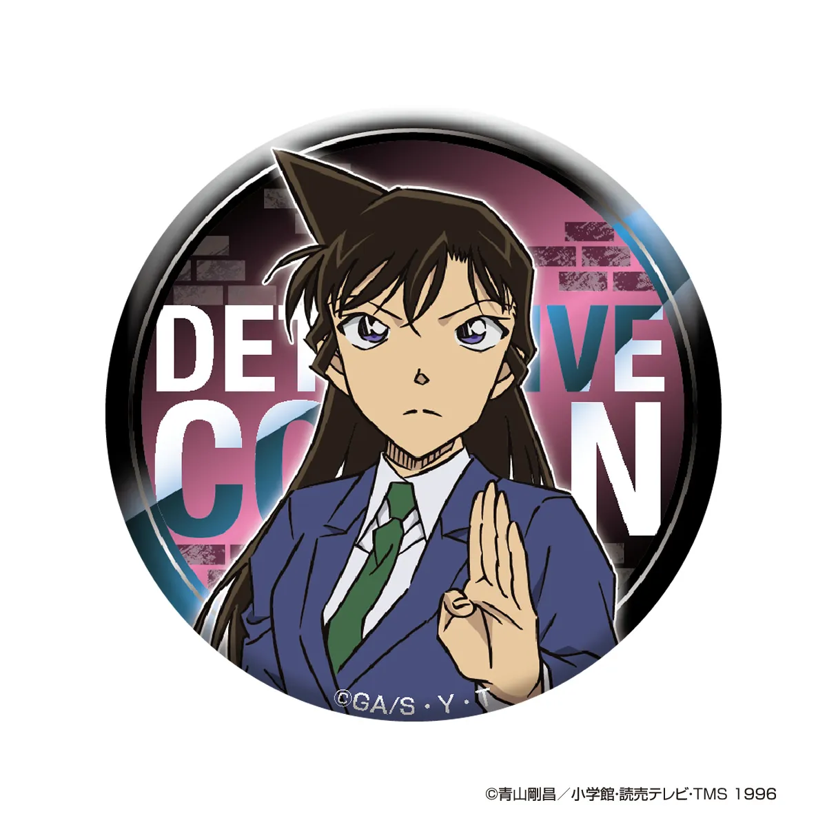 名探偵コナン コナンランド 公式アプリ缶バッジ 毛利蘭 名探偵コナン