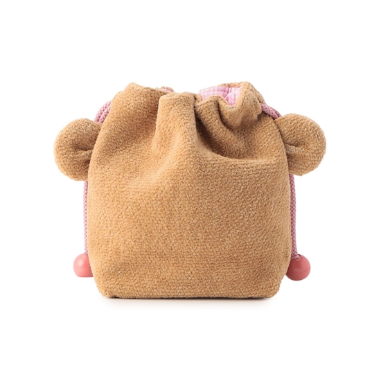 ドアップテディガール 耳付き巾着 L/DUG-243242(ベージュ): LOVERARY