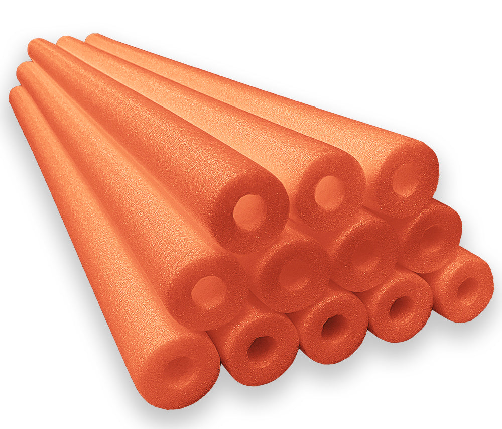 Orange Pool Noodles 12-Count Pack | FoamNoodles.com