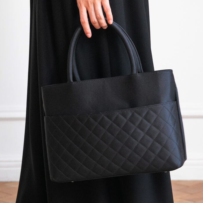 慶弔両用】たっぷり容量のトートバッグ ・ブラック｜東京ソワール