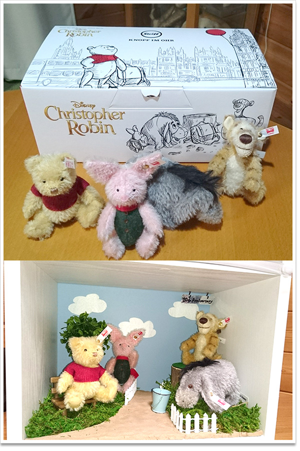 シュタイフ ミニテディベア キーリング サクラ 10cm EAN678523