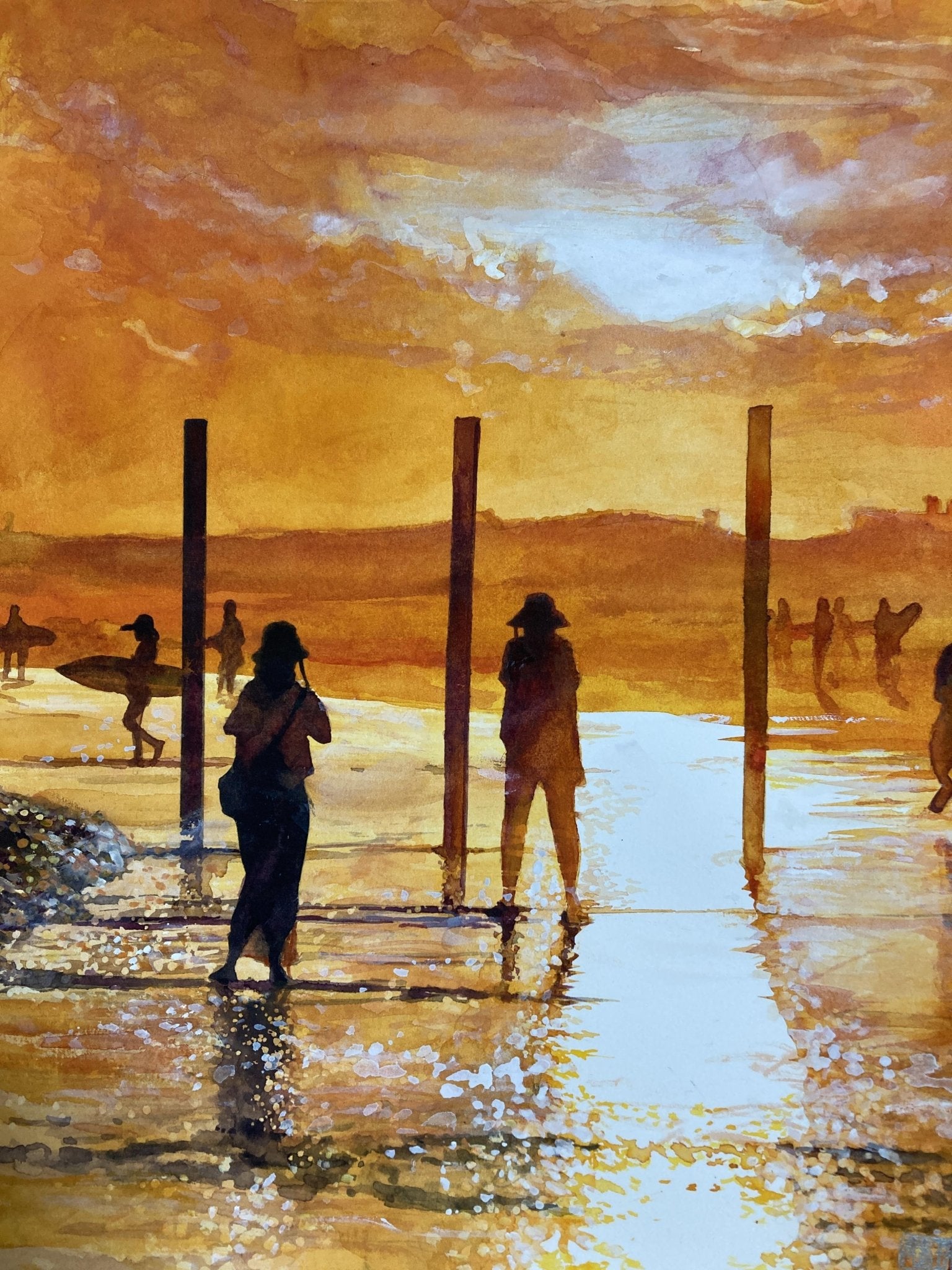 絵画の通販、購入ならFROM ARTIST/作品名：オレンジ色の湘南/作家名