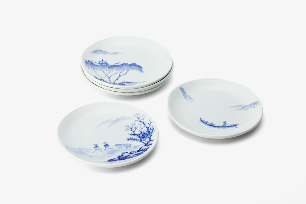 笹青磁 5号皿揃 | 有田焼 深川製磁｜公式オンラインストア