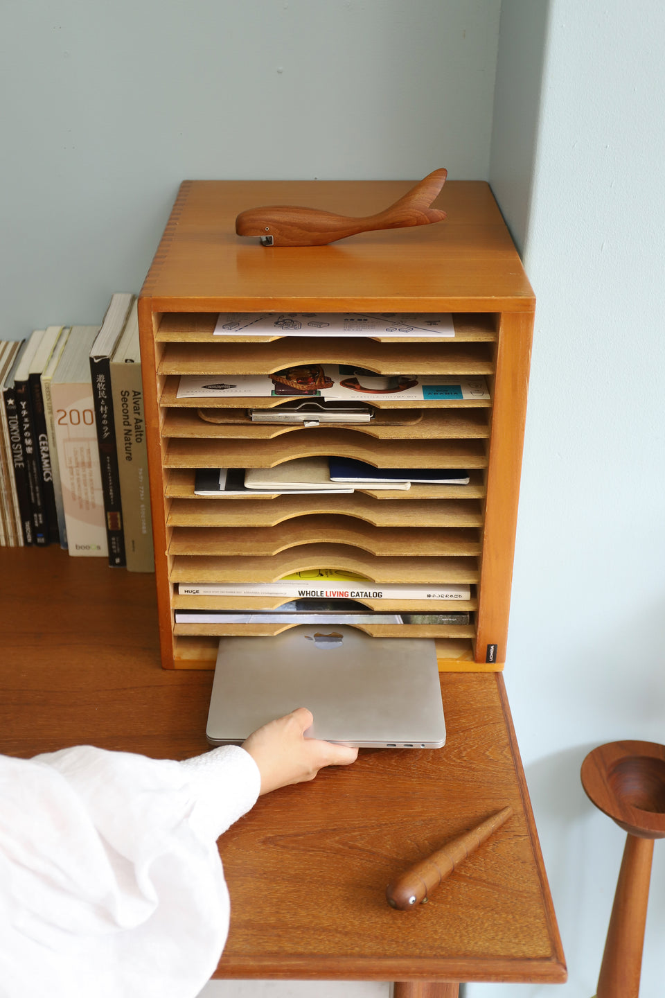 ジャパンヴィンテージ 内田洋行 書類ケース ボックス レトロモダン