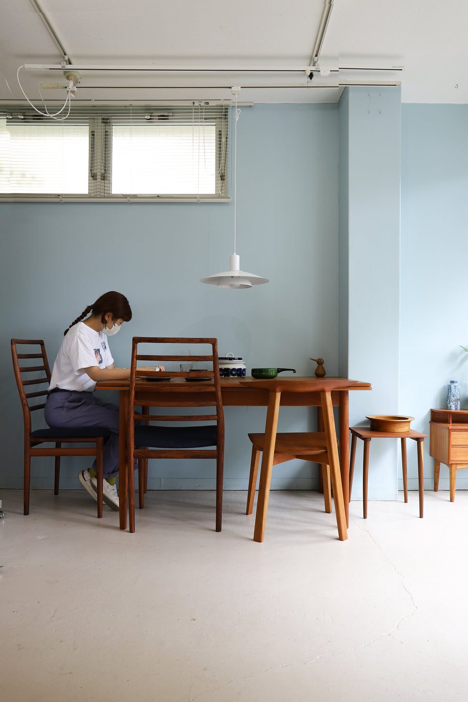 デンマークヴィンテージ エクステンション ダイニングテーブル チーク