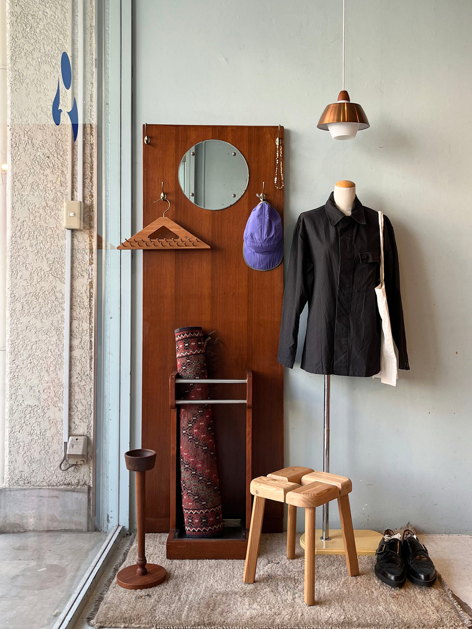 ジャパンヴィンテージ ホールスタンド 傘立て ハンガーラック レトロ