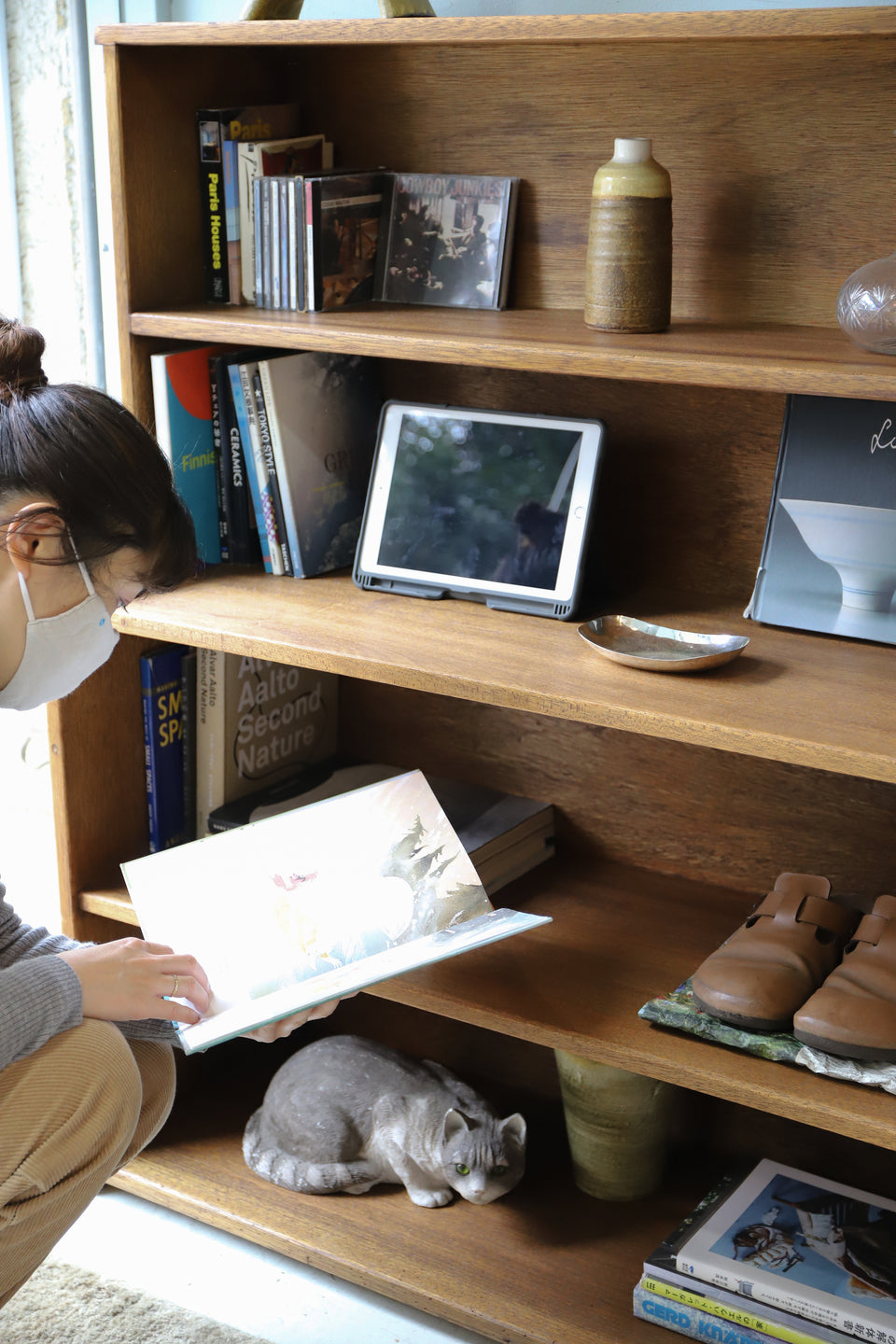 ジャパンヴィンテージ ブックシェルフ 本棚 レトロ 古道具/Retro