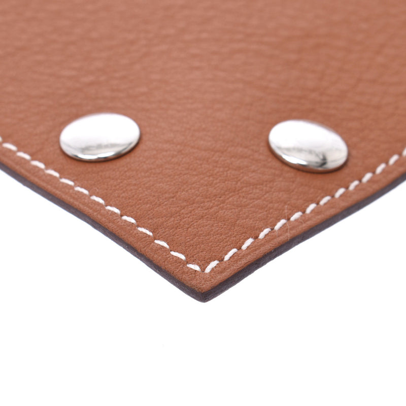 エルメス小物入れ トレイ バイカラー 赤/茶 シルバー金具 Y刻印(2020