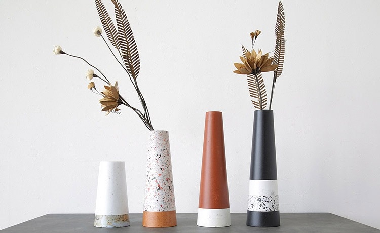 103PAPER N7/B4/B5 円錐台 オブジェ フラワーベース 一輪挿し シンプル