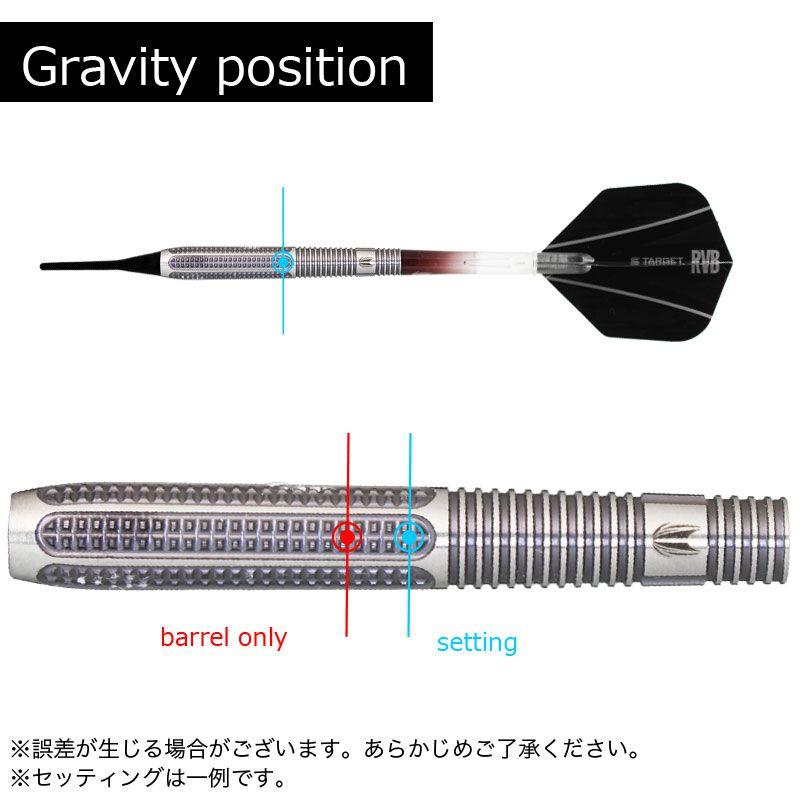 target】RVB 95 ORIGINAL JAPAN SOFT ターゲット ソフト ダーツ バレル