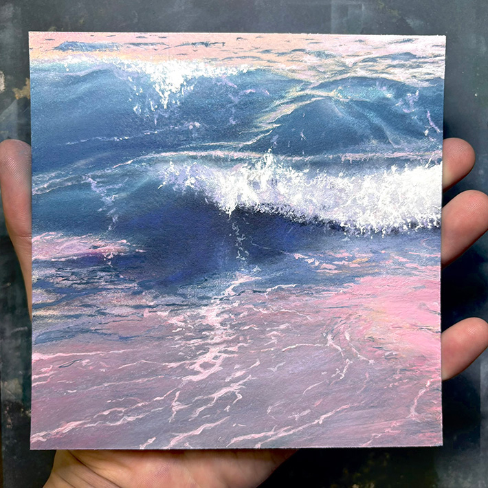 海を描いた4枚に、15万人が称賛 「初めて絵を買いたいと思った