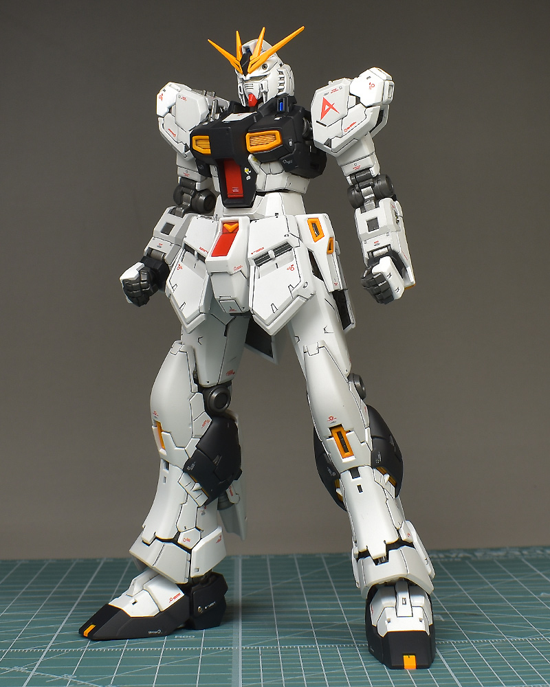 RG νガンダムHWSの製作⑪ 各部ディテールアップ、組み立て、武装類完成