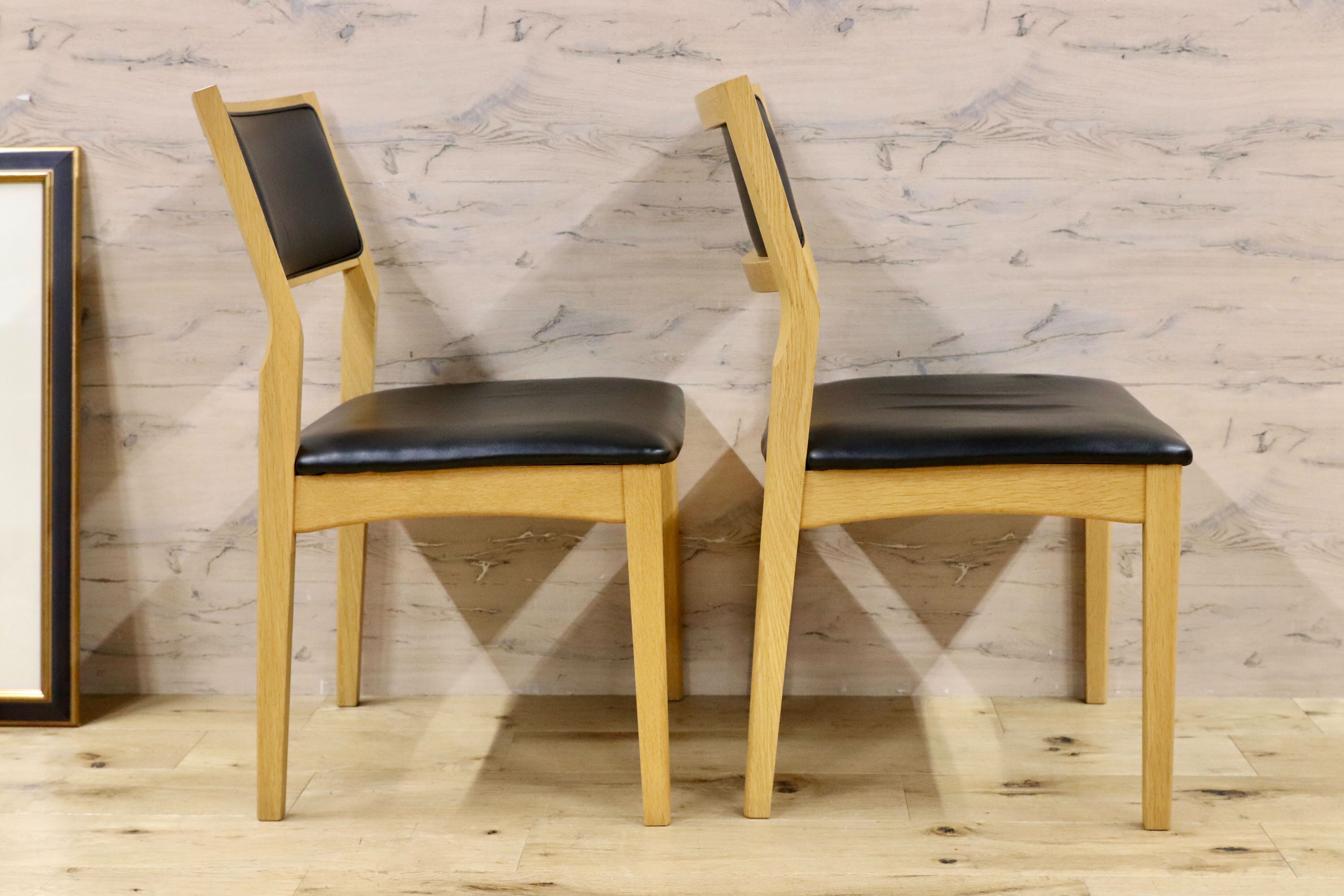 GMGH431○清見堂工房 飛騨家具 ダイニングチェア 椅子 2脚セット