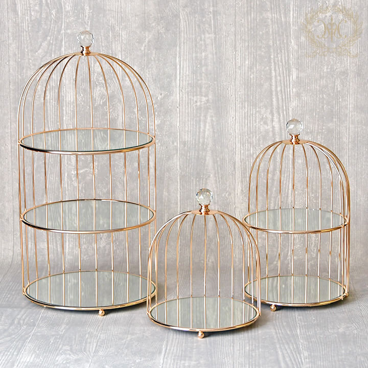 バードケージプレートホルダー/ローズゴールド/3段｜輸入雑貨の通販