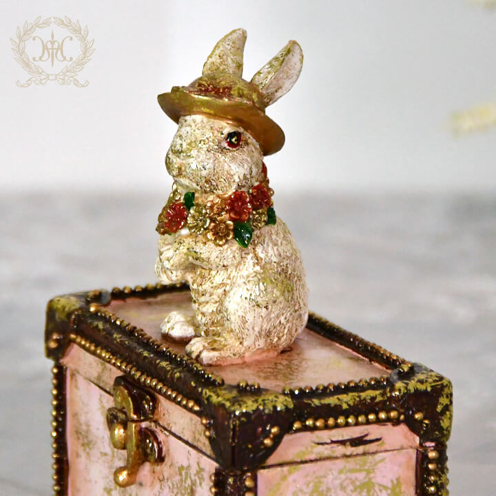 アンティークミニラビットボックスピンク｜輸入雑貨の通販 | 輸入雑貨