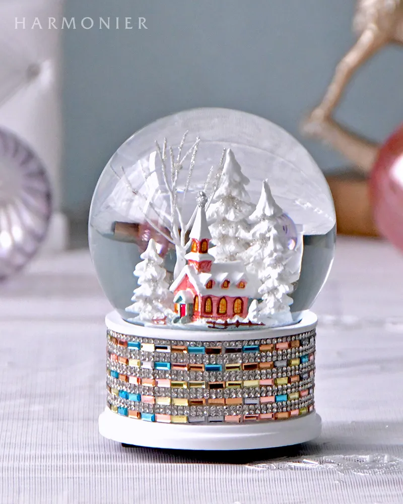 ハルモニア スノードーム リキッドスター サンタ&キッド HM-010656