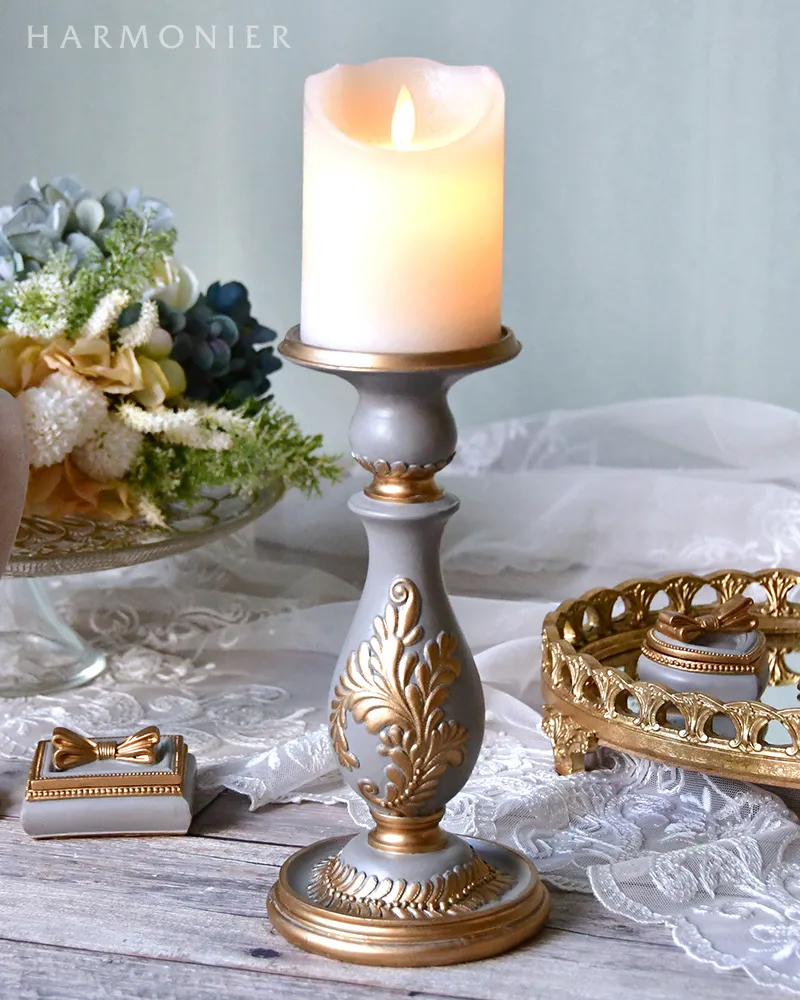 エレガンスグレイキャンドルスタンド/ピラー＆テーパー用｜クリスマス