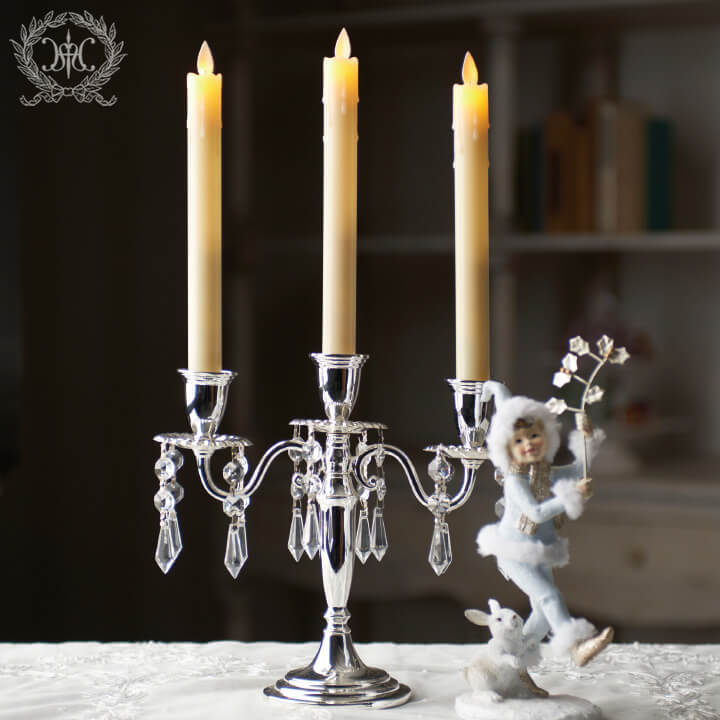 LEDテーパーキャンドル/ホワイト｜クリスマス雑貨の通販 ハルモニア