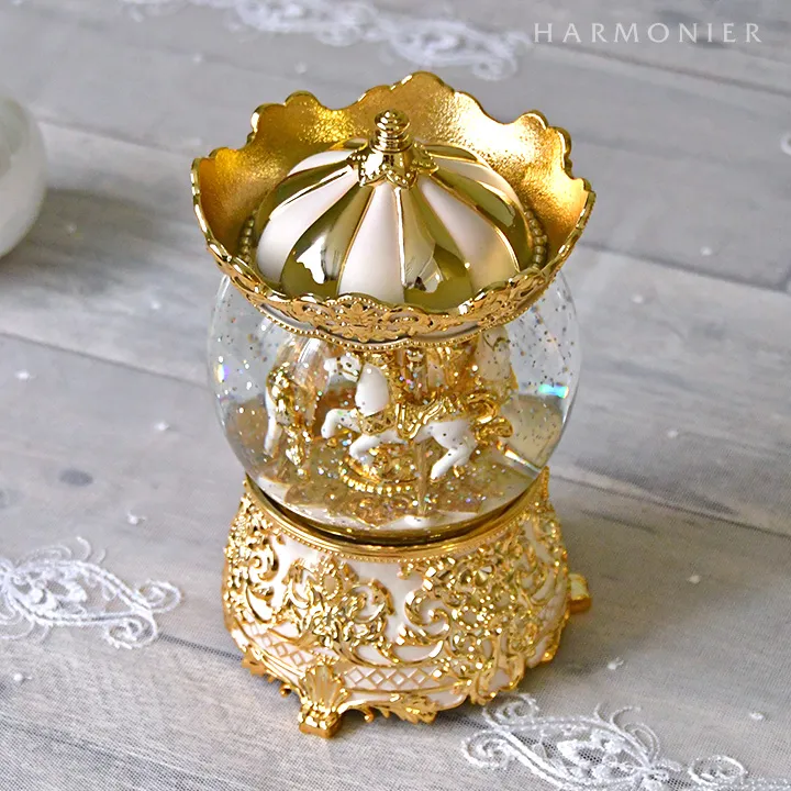 リキッドLEDスノードームカルーセル｜クリスマス雑貨の通販 ハルモニア