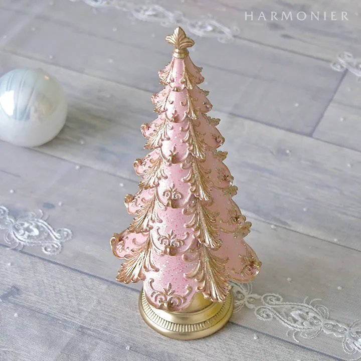 ヴィンテージツリーオブジェ/ピンク30cm｜クリスマス雑貨の通販