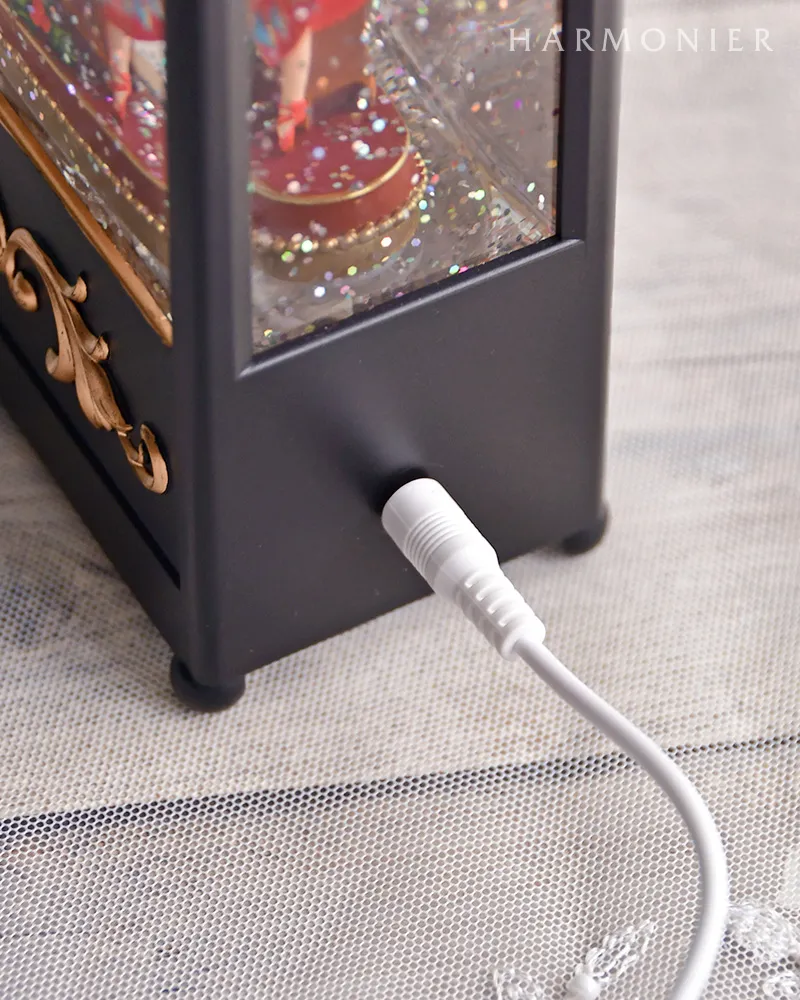 リキッドLEDブラックランタンナッツクラッカー｜クリスマス雑貨の通販