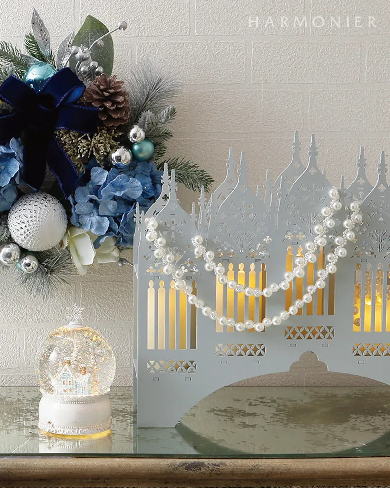 カテドラルアーチキャンドルホルダー/ウインターブルー｜クリスマス
